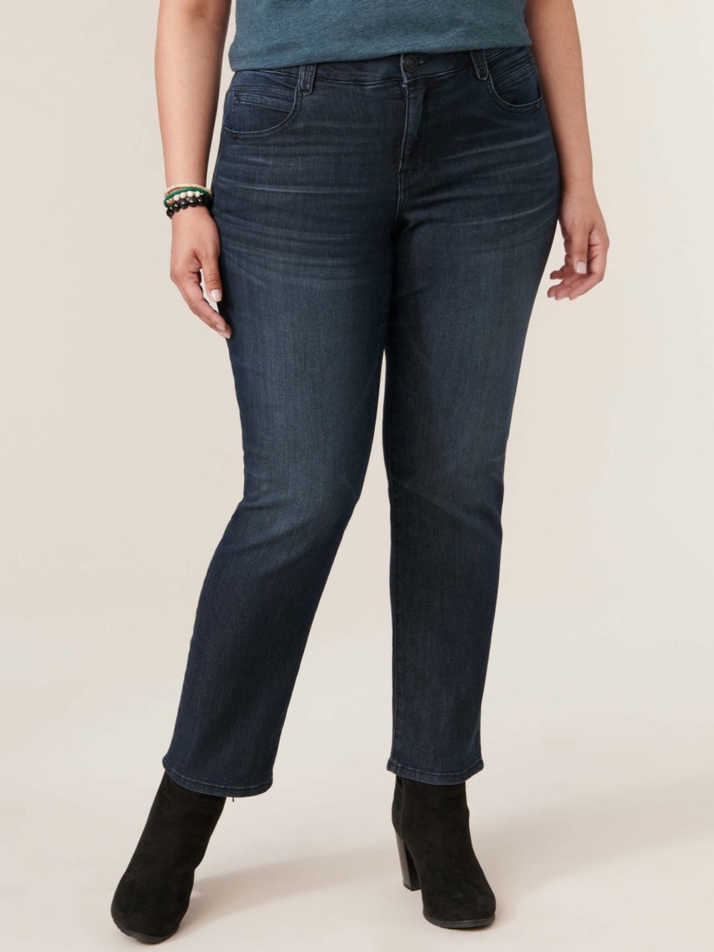 Democracy "Ab"solution® 24W Mid Rise Straight Leg Plus Blue Jeans Women’s